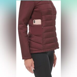 NWT Calvin Klein Deep Red Puffer Jacket, Size L